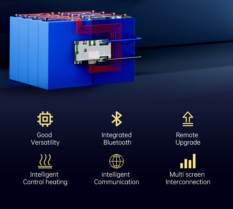 JBD Smart BMS 7-24S 40A 50A 60A 80A with Built-in Blutooth, Heating function,Supports 7-24 strings, with a maximum of 20 strings in LI-ION Jiabaida BMS