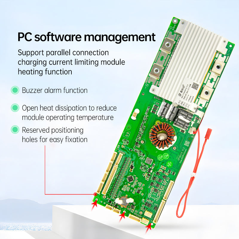 JBD Smart BMS 8S  16S 100A 150A 200A Communicant PCB with BLUETOOTH/UART/RS485/CAN Function for Inverters Parallel Connect Support Same Port Unique SOC Display Jiabaida BMS