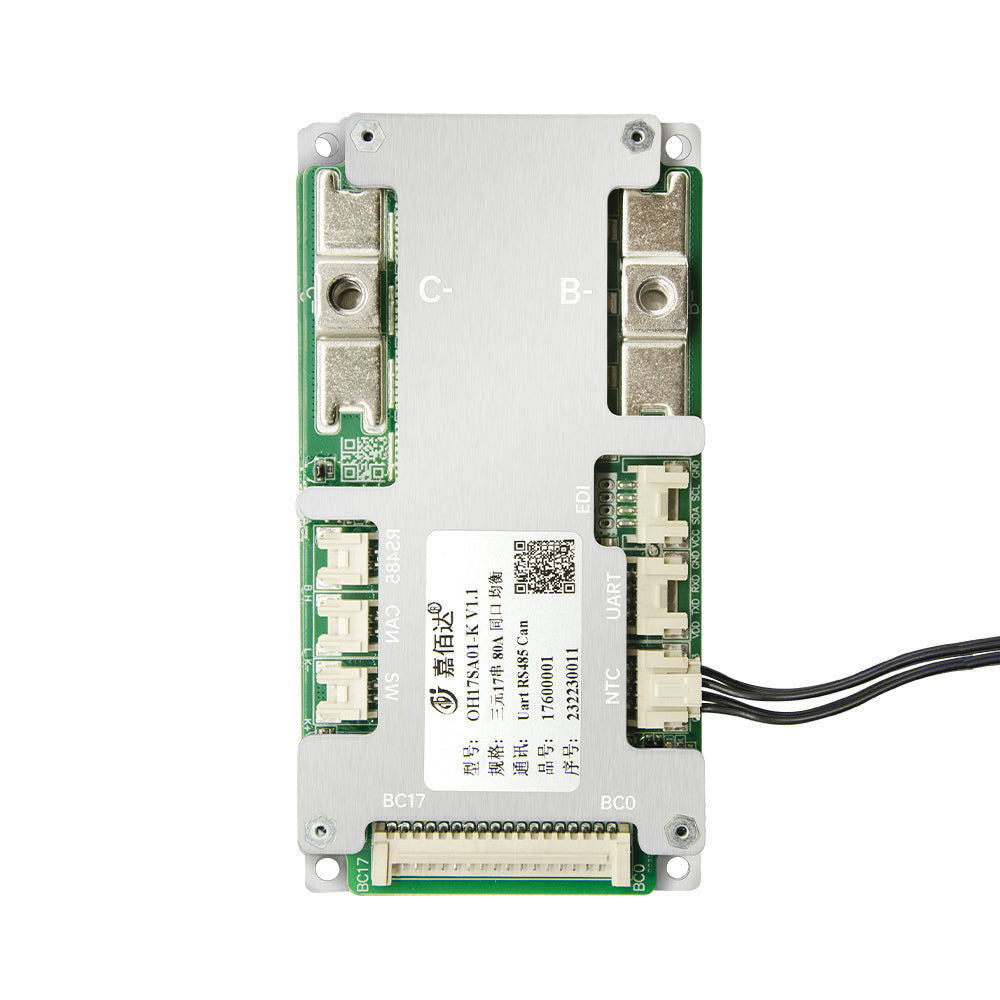 JBD Smart BMS 7-17S 40A  60A 80A 100A 120A  for Lithium Battery with  UART  RS485 CAN Function Auotmatically Identify String Compatible Jiabaida BMS