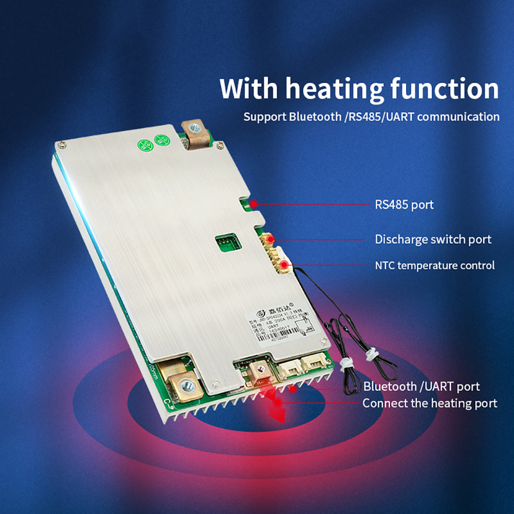 JBD Smart bms 3S 4S 100A 120A 150A 200A LiFePO4 Battery PCB with Uart Heating Function & Series Connection Jiabaida BMS