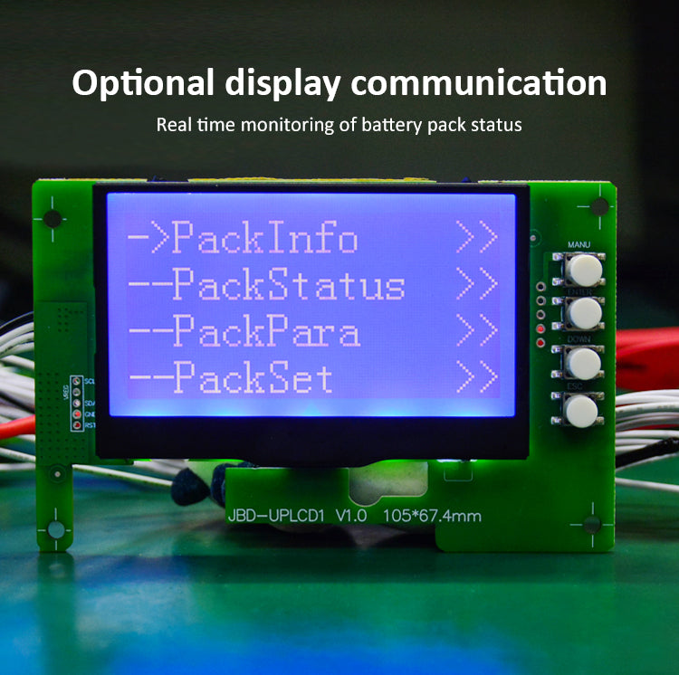 JBD Smart BMS 8S  16S 100A 150A 200A Communicant PCB with BLUETOOTH/UART/RS485/CAN Function for Inverters Parallel Connect Support Same Port Unique SOC Display Jiabaida BMS