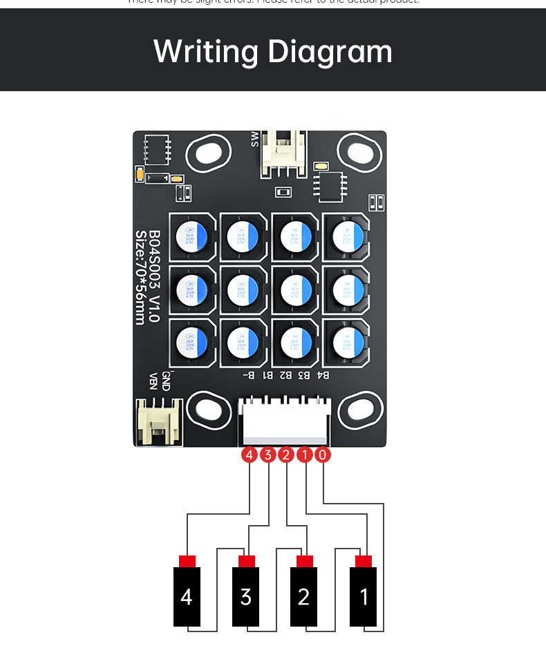 JBD B04S003 Active Balance Module for 4S-8S Lithium Battery Packs with 5A Balance Current Jiabaida BMS