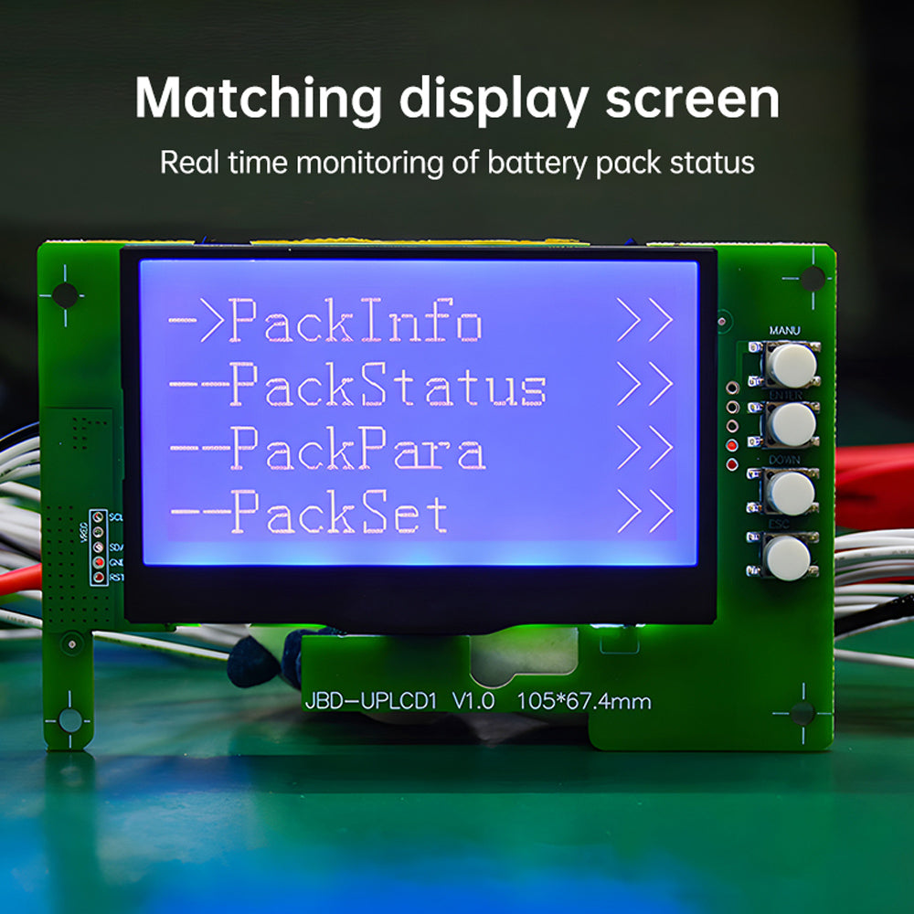 JBD Smart BMS 8S  16S 100A 150A 200A Communicant PCB with WIFI BLUETOOTH/UART/RS232/CAN Function for Inverters Parallel Connect Support Same Port Unique SOC Display Jiabaida BMS