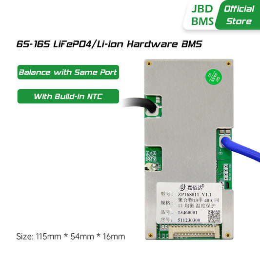 JBD Normal bms  12S 13S 14S 16S Lithium Battery PCB with  Passive Balance Jiabaida BMS