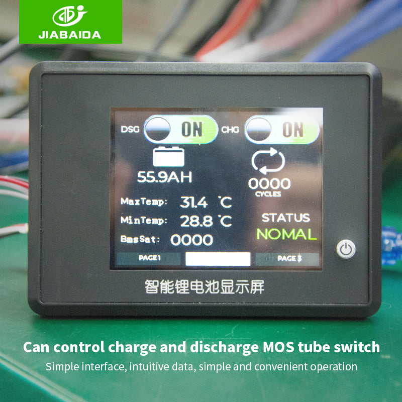 JBD- lcd display touch screens UART/RS485 Ports smart bms Tools Battery Management System Jiabaida BMS