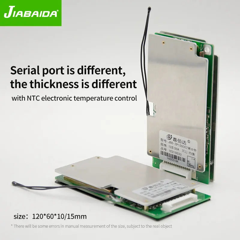 JBD Normal bms 13S 14S 48V 30A 40A 50A 60A Lithium Battery PCB with  Passive Balance NTC Temper Sensor Jiabaida BMS