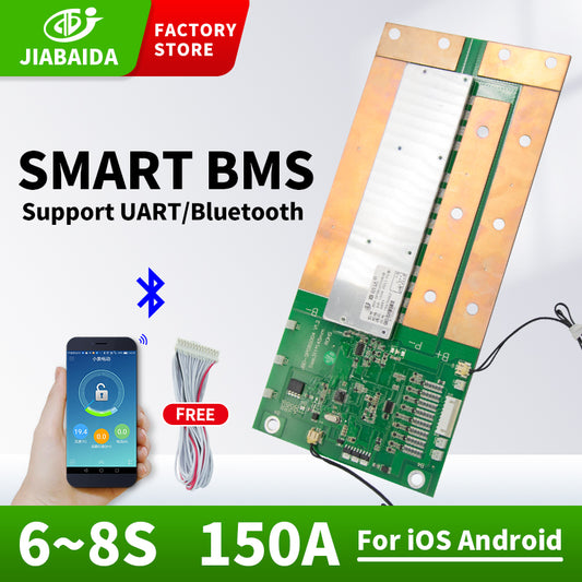 JBD Smart BMS 3S 4S 8S 24V 150A Lifepo4 Lithium Battery PCB With Balance Uart & Bluetooth Jiabaida BMS